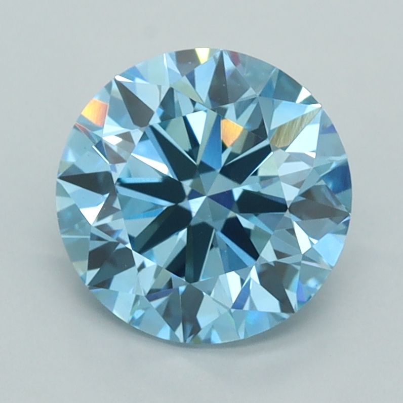 Round Fancy Vivid Blue Lab-grown Diamond 2.01ct VVS2 loose diamond