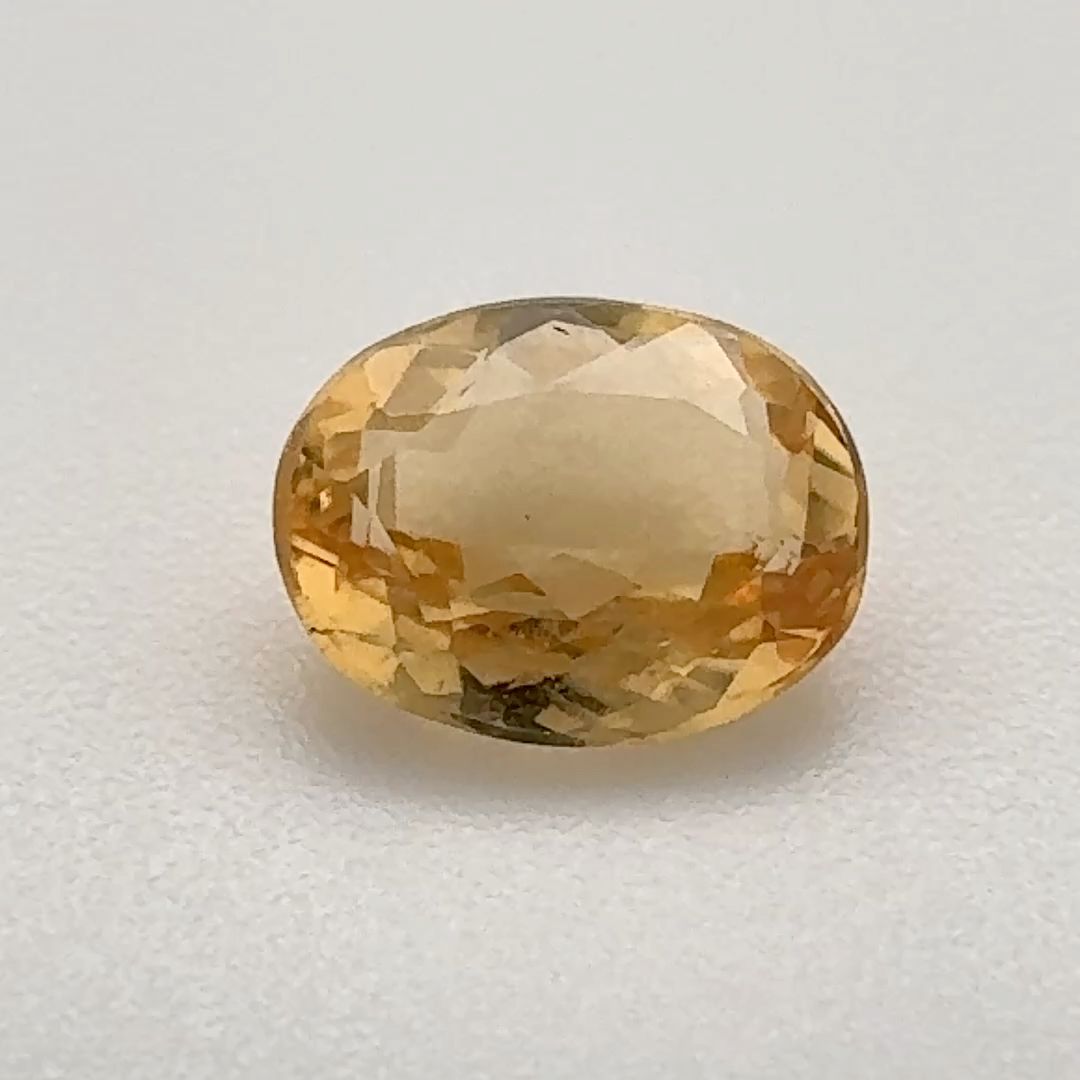 Oval Yellow Topaz 1.165ct loose gemstone