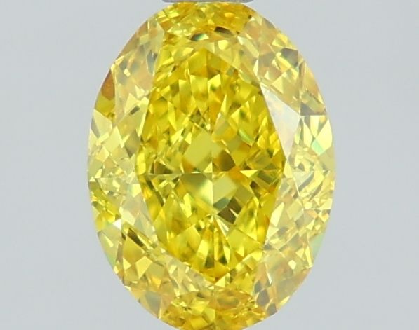 Oval Fancy Vivid Yellow Lab-grown Diamond 1.17ct VS1 loose diamond