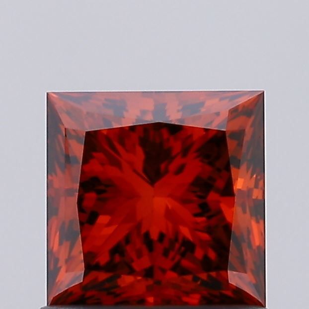 Princess Fancy Vivid Brownish Orange Lab-grown Diamond 1.02ct VS1 loose diamond