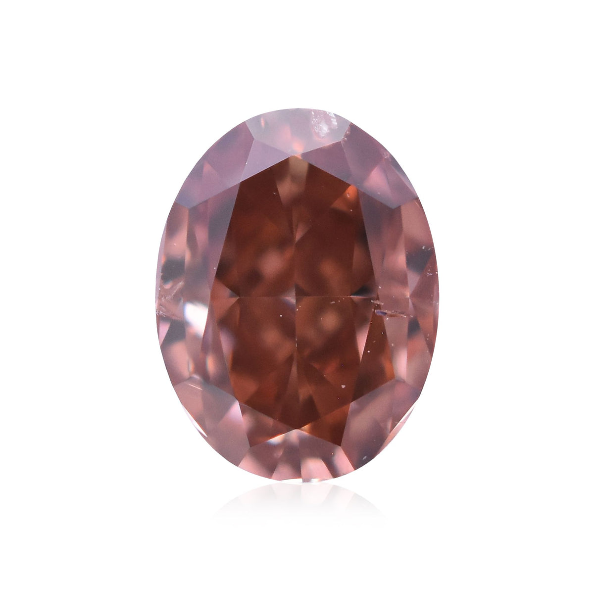 Oval Fancy Deep Orangey Pink Natural Diamond 0.21ct SI2 loose diamond