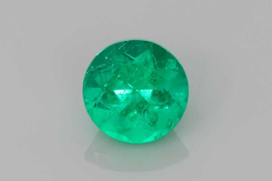 Round Green Emerald 0.93ct loose gemstone