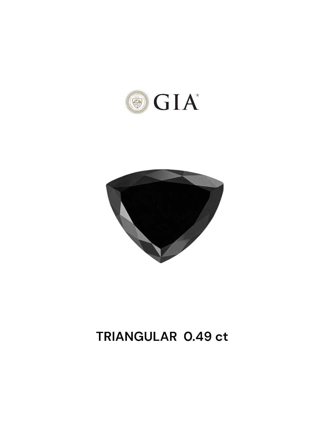 Triangular Fancy Black Natural Diamond 0.49ct VVS2 loose diamond