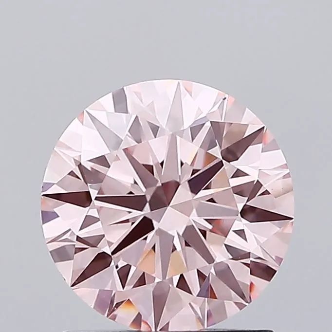 Round Fancy Vivid Pink Lab-grown Diamond 1.34ct VS1 loose diamond