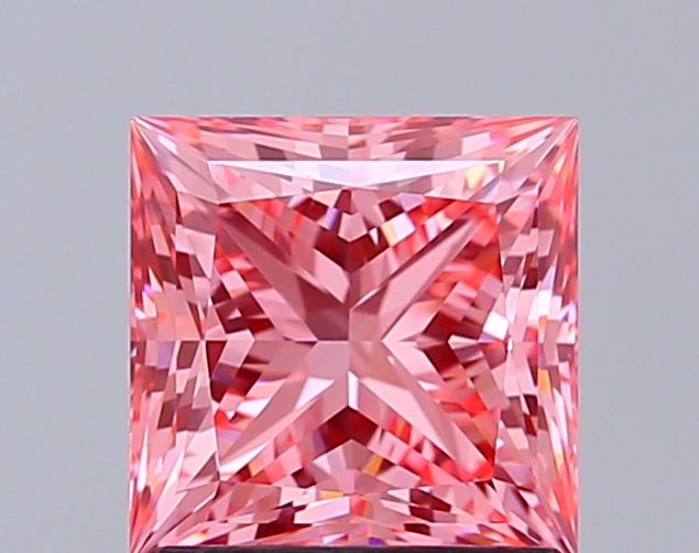 Princess Fancy Vivid Pink Lab-grown Diamond 1.55ct VS2 loose diamond