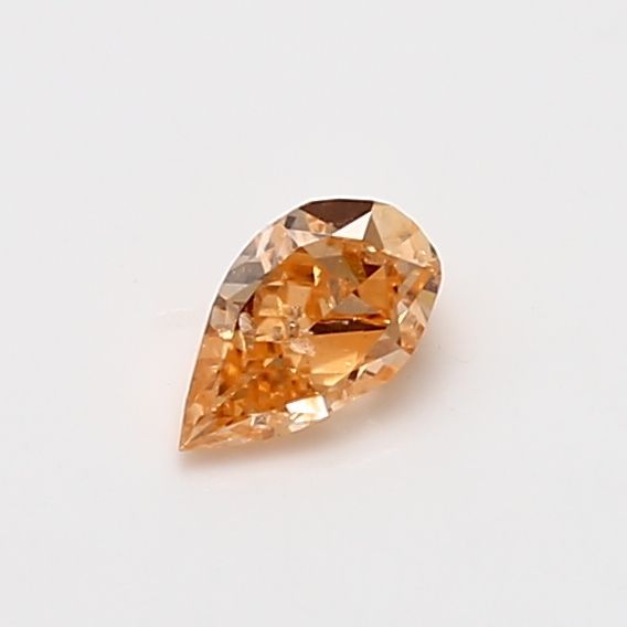 Pear Fancy Intense Orange Natural Diamond 0.4ct I1 loose diamond