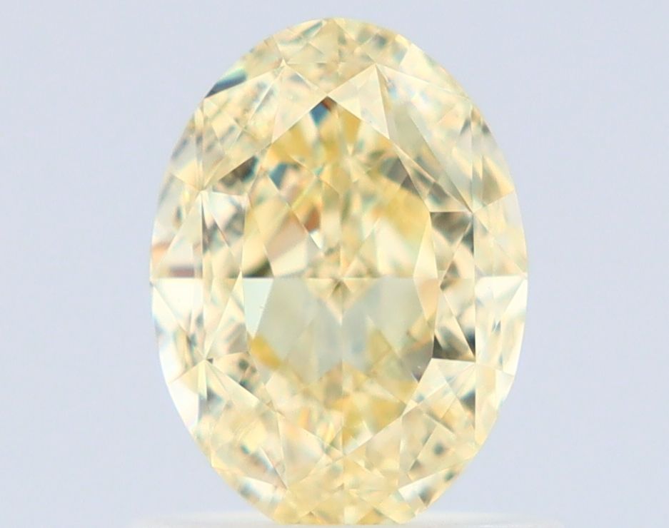Oval Fancy Light Yellow Natural Diamond 1ct VVS1 loose diamond