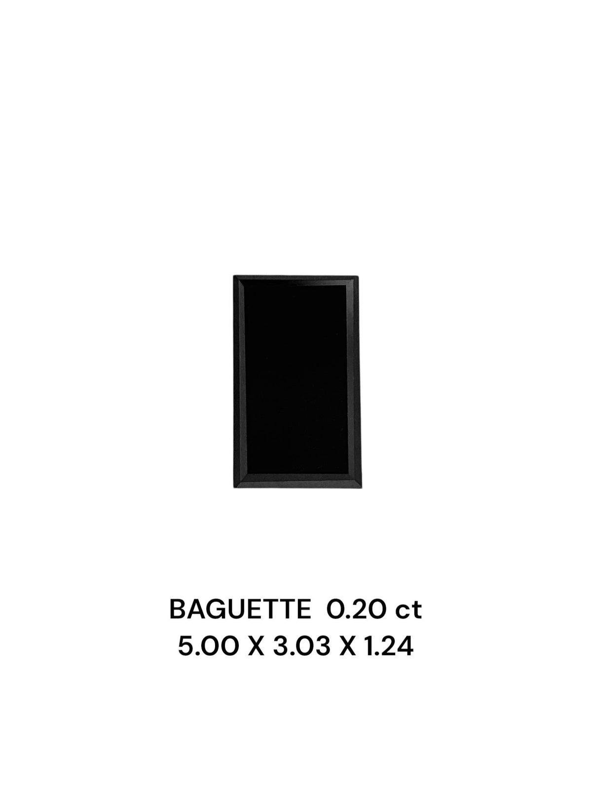 Baguette Fancy Black Natural Diamond 0.2ct VVS2 loose diamond