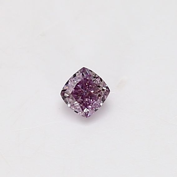 Cushion Fancy Pink Purple Natural Diamond 0.13ct loose diamond
