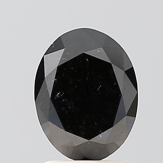 Oval Black Natural Diamond 1.25ct VS1 loose diamond