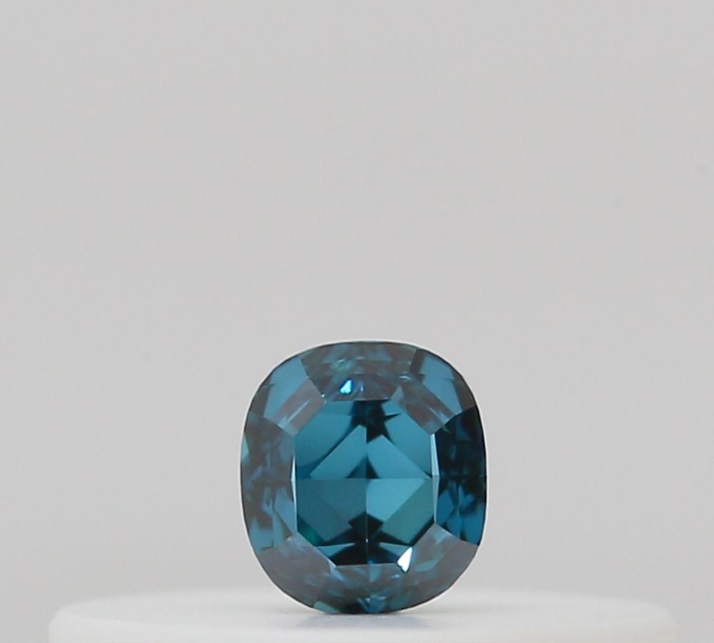 Cushion Fancy Deep Green Blue Natural Diamond 0.09ct loose diamond
