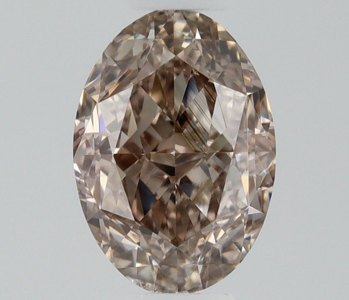 Oval Fancy Orangey Brown Natural Diamond 0.5ct SI1 loose diamond