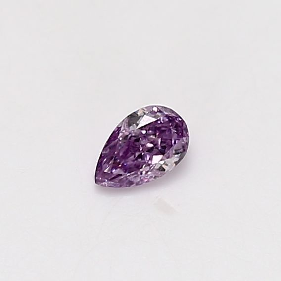 Pear Fancy Intense Pink Purple Natural Diamond 0.16ct SI1 loose diamond