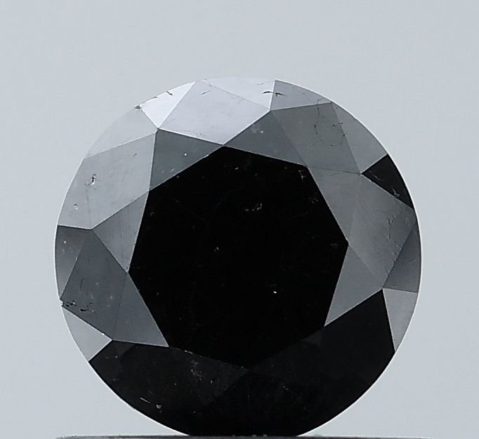 Round Black Natural Diamond 0.9ct VS2 loose diamond