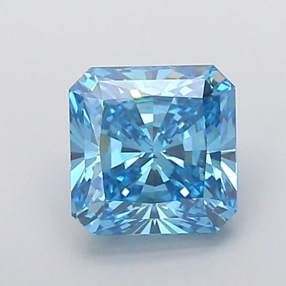 Square Radiant Fancy Vivid Blue Lab-grown Diamond 1.79ct VVS2 loose diamond