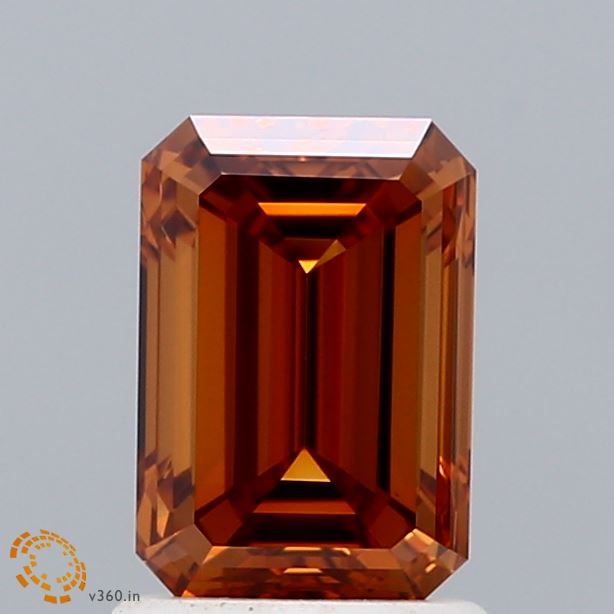 Emerald Fancy Vivid Orange Lab-grown Diamond 1.5ct VS1 loose diamond