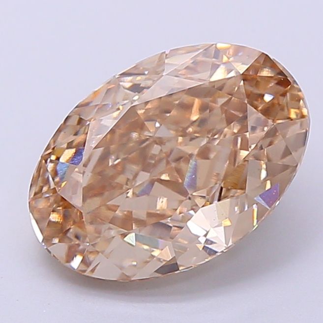 Oval Fancy Light Brown Lab-grown Diamond 3.13ct VS1 loose diamond