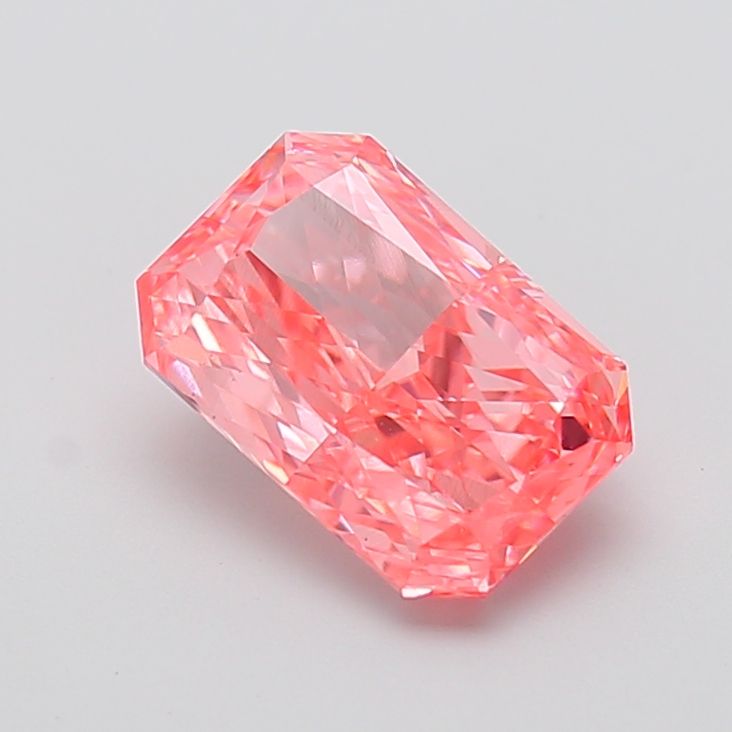 Radiant Fancy Vivid Pink Lab-grown Diamond 2.91ct VS2 loose diamond