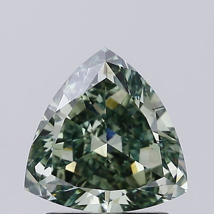 Triangular Fancy Vivid Green Lab-grown Diamond 1.7ct VVS2 loose diamond