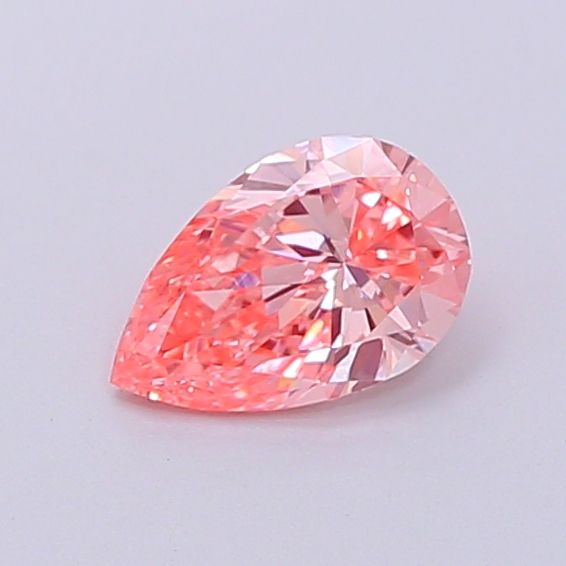 Pear Fancy Vivid Pink Lab-grown Diamond 0.45ct VVS2 loose diamond