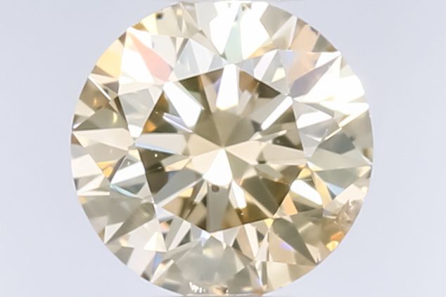 Round Fancy Light Yellow Brown Natural Diamond 0.51ct loose diamond