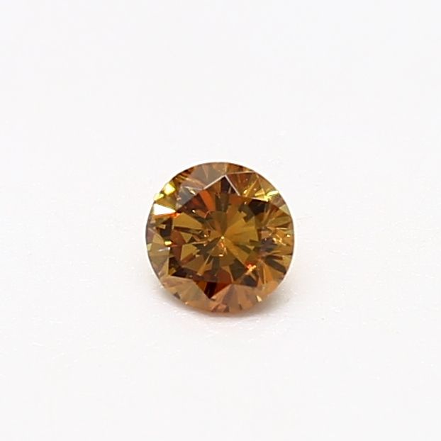 Round Fancy Deep Brownish Yellowish Orange Natural Diamond 0.2ct I1 loose diamond