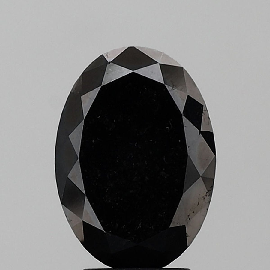 Oval Black Natural Diamond 3.85ct VS2 loose diamond