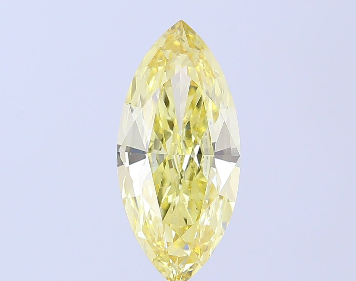 Marquise Fancy Yellow Lab-grown Diamond 3.08ct VS2 loose diamond