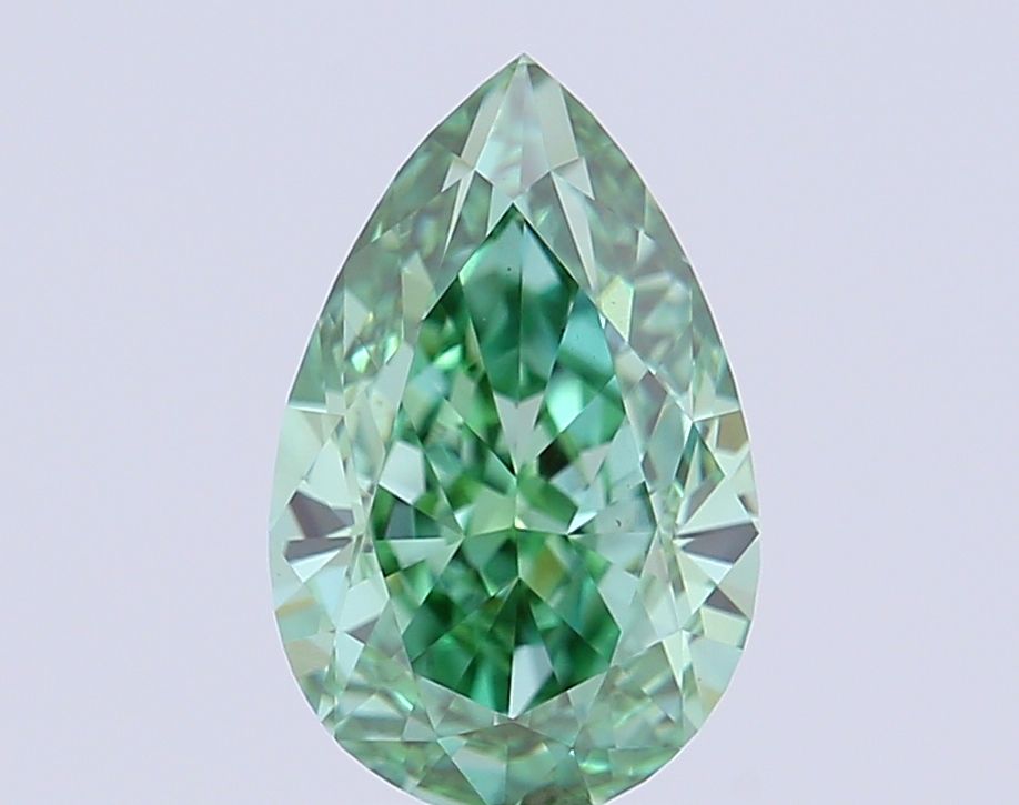 Pear Fancy Vivid Green Lab-grown Diamond 1.83ct VVS2 loose diamond