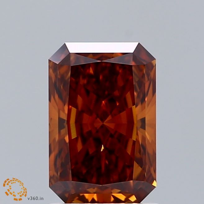 Radiant Fancy Intense Orange Lab-grown Diamond 1.59ct VS2 loose diamond