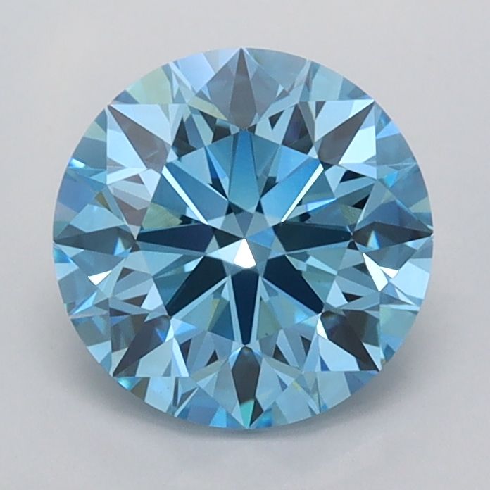 Round Fancy Vivid Blue Lab-grown Diamond 1.51ct VVS2 loose diamond