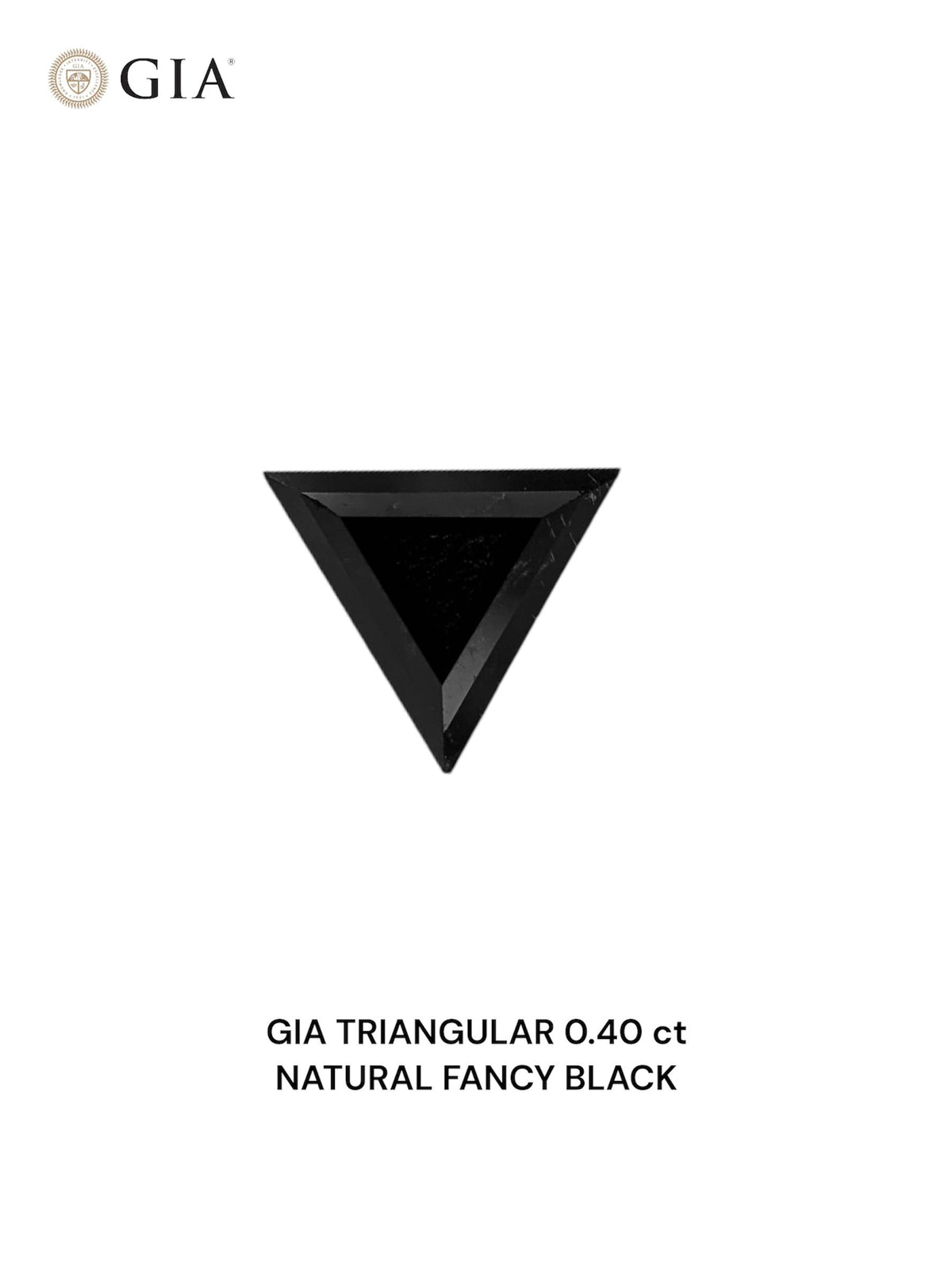 Triangular Fancy Black Natural Diamond 0.4ct VVS2 loose diamond