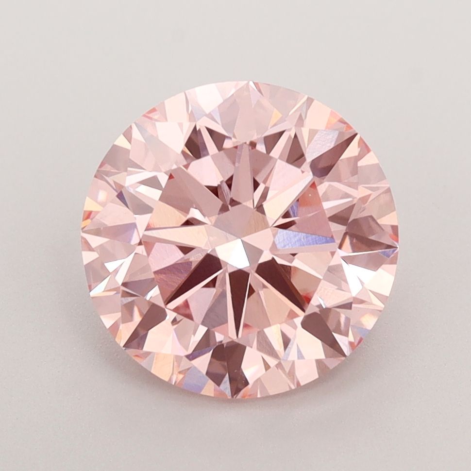 Round Fancy Intense Pink Lab-grown Diamond 3.01ct VS1 loose diamond
