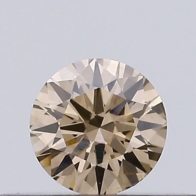 Round Fancy Brown Natural Diamond 0.18ct VS2 loose diamond