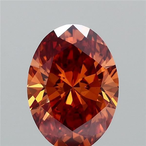 Oval Fancy Vivid Orange Lab-grown Diamond 1.5ct VS1 loose diamond