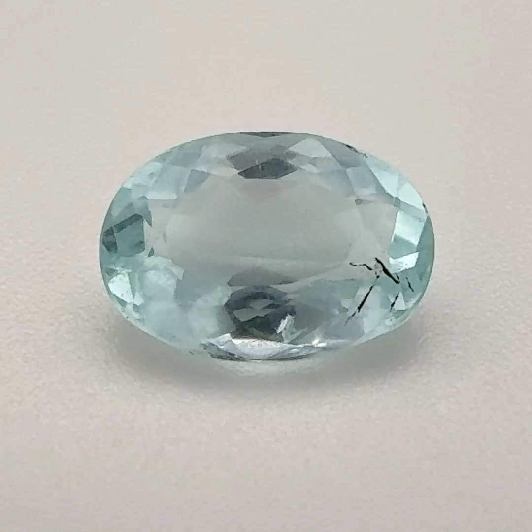 Oval Blue Aquamarine 1.5ct loose gemstone