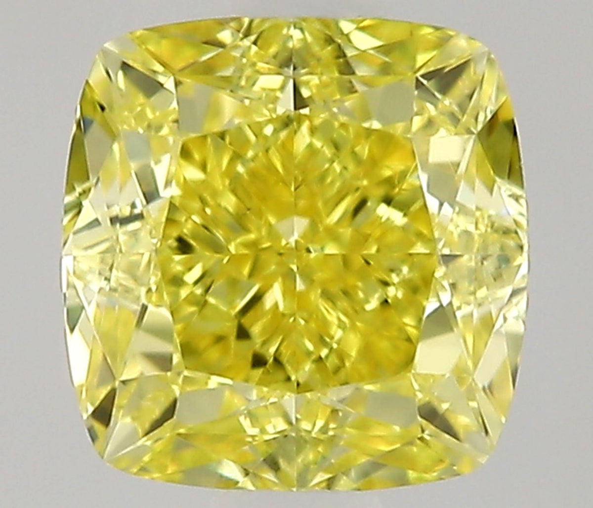 Cushion Fancy Intense Yellow Natural Diamond 0.52ct VS2 loose diamond