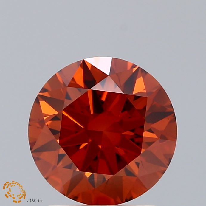 Round Fancy Vivid Orange Lab-grown Diamond 2.11ct VS1 loose diamond