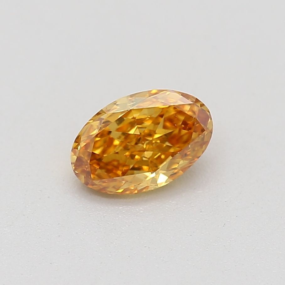 Oval Fancy Deep Yellow Orange Natural Diamond 0.31ct SI2 loose diamond