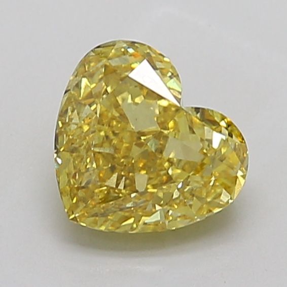 Heart Fancy Vivid Yellow Lab-grown Diamond 2.01ct SI1 loose diamond