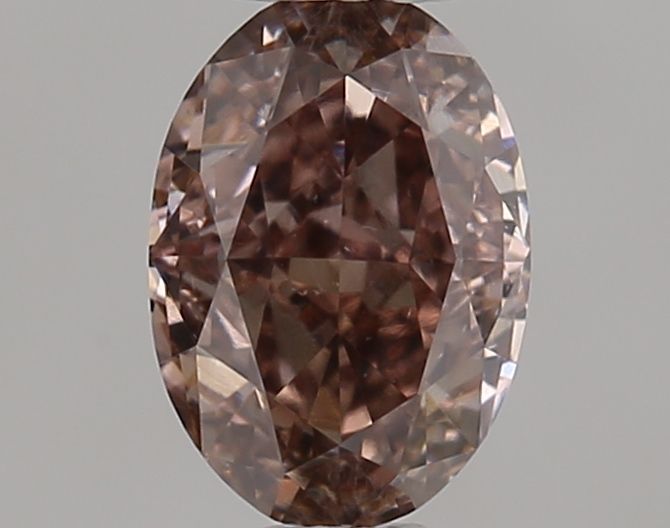 Oval Fancy Dark Pinkish Brown Natural Diamond 0.53ct SI2 loose diamond