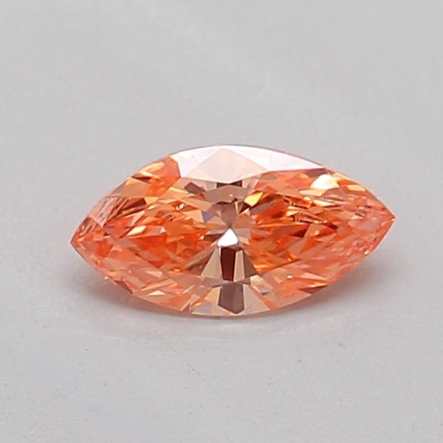 Marquise Fancy Vivid Pinkish Orange Lab-grown Diamond 0.21ct VS2 loose diamond