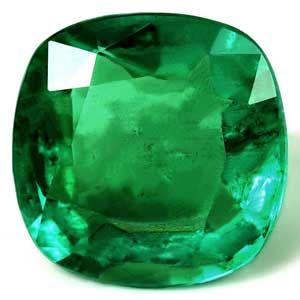 Cushion Green Emerald 3.04ct loose gemstone