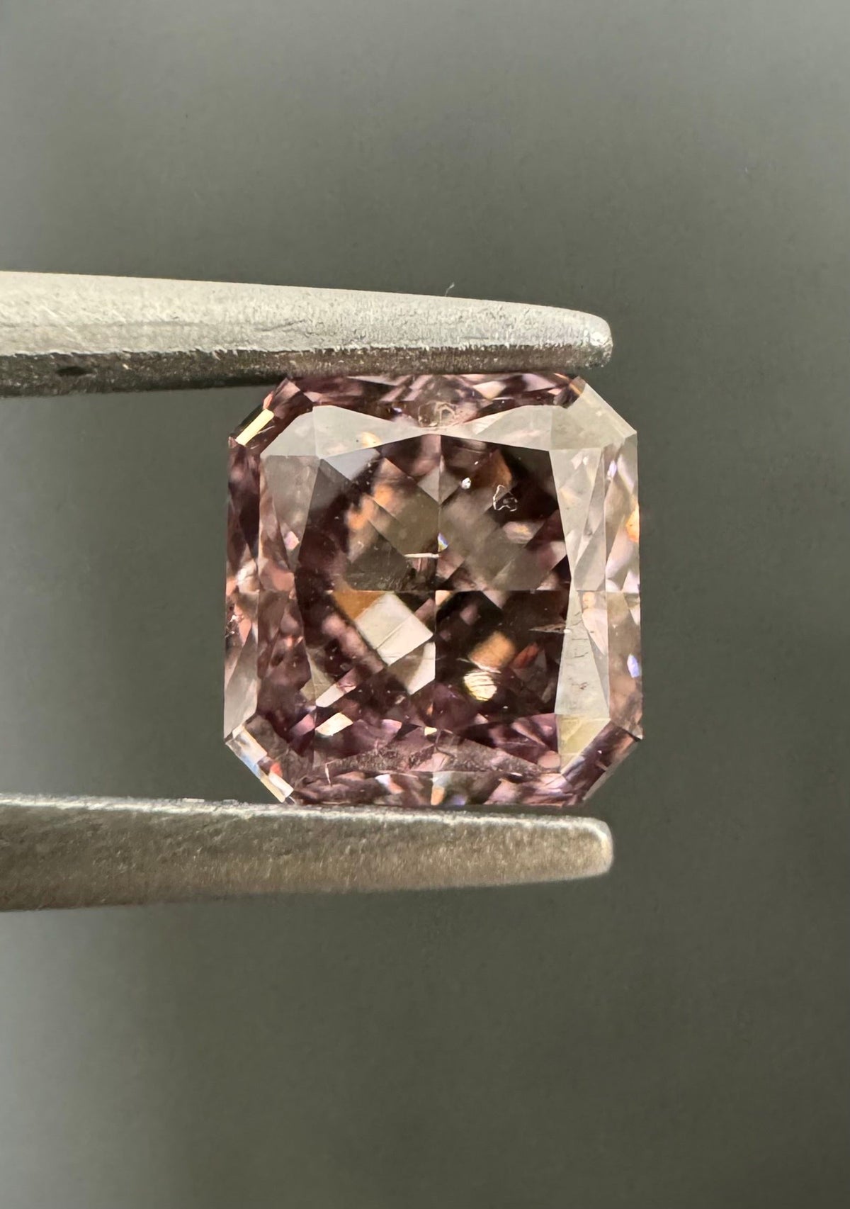 Radiant Fancy Dark Pink Brown Natural Diamond 0.7ct SI1 loose diamond
