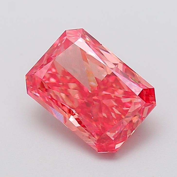 Radiant Fancy Vivid Red Lab-grown Diamond 3.53ct VS2 loose diamond