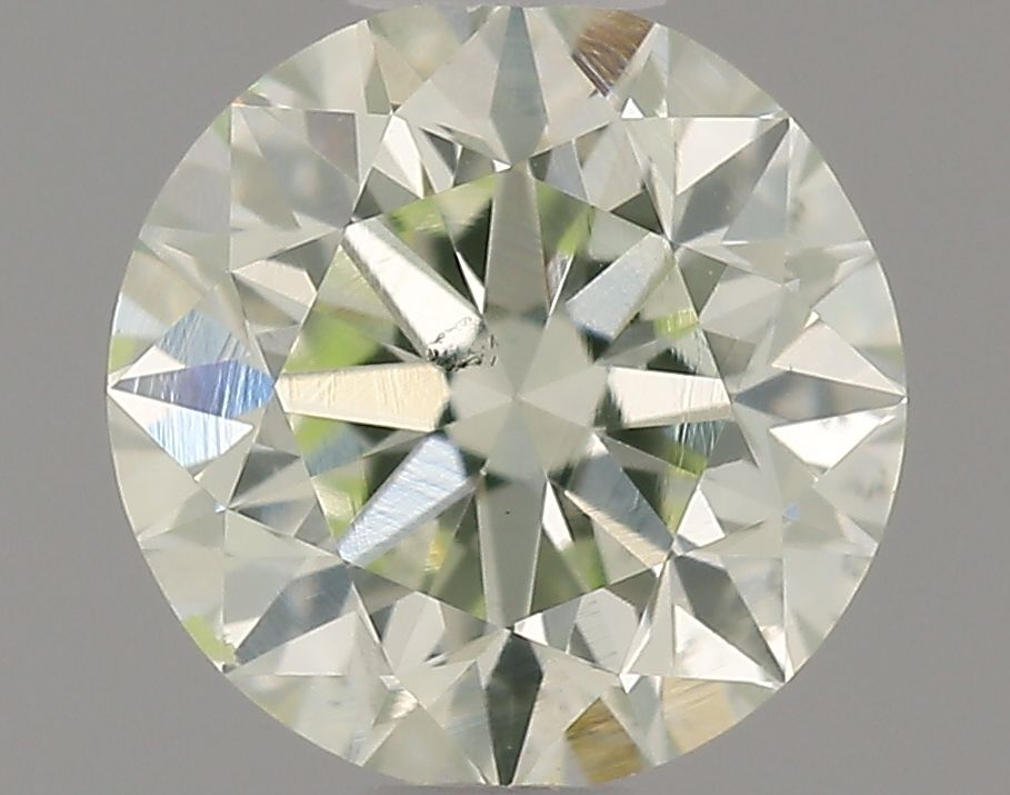 Round Fancy Light Yellow Green Natural Diamond 0.54ct SI1 loose diamond
