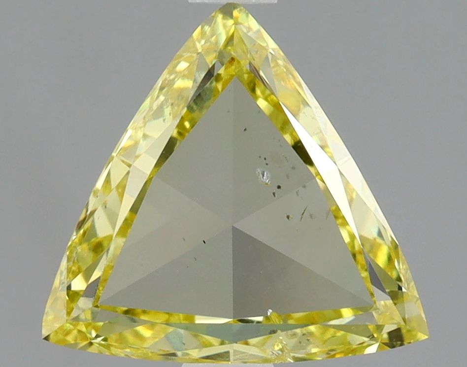 Triangular Fancy Intense Yellow Natural Diamond 1.05ct SI2 loose diamond