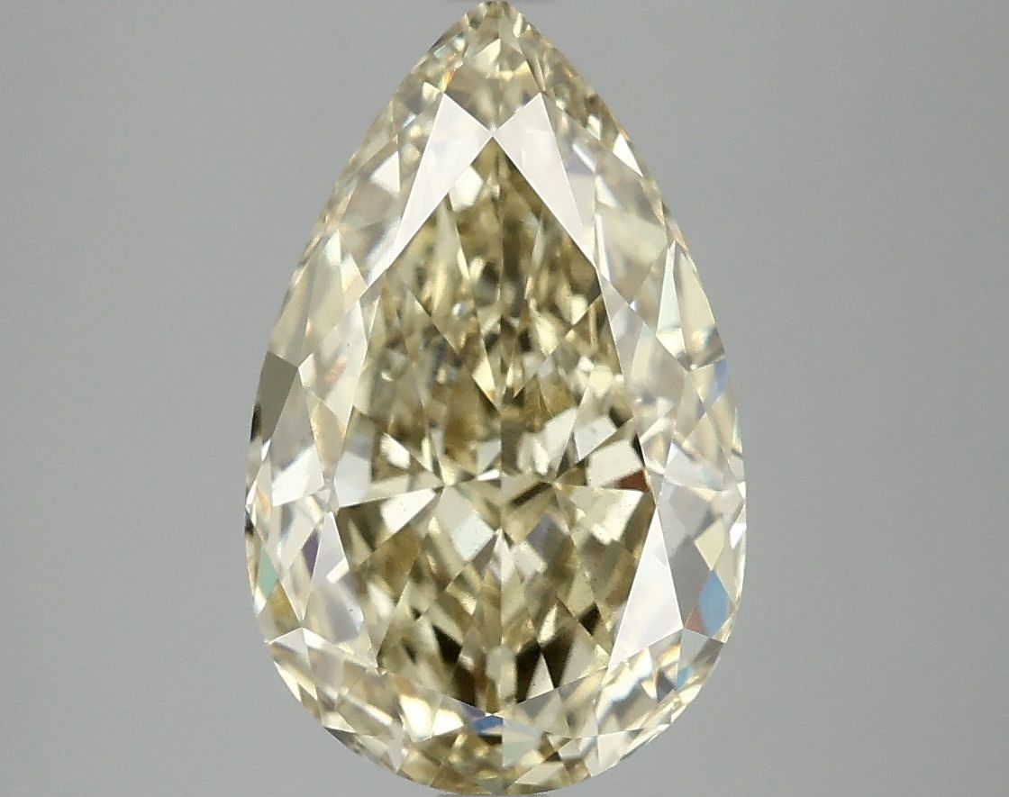 Pear Fancy Intense Yellow Lab-grown Diamond 4.08ct VS1 loose diamond