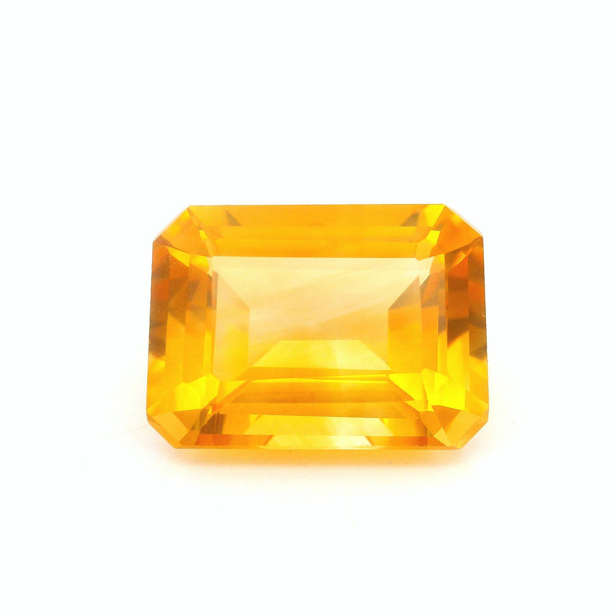 Octagonal Yellow Citrine 11.12ct loose gemstone