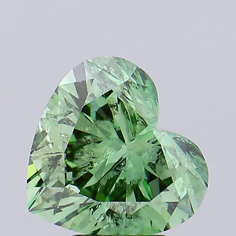 Heart Fancy Vivid Green Lab-grown Diamond 3.32ct I1 loose diamond